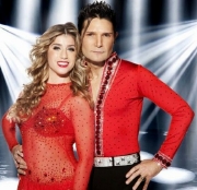 Corey Feldman with his professional skating partner Brooke Castile in 'Dancing on Ice' Series 7