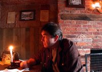 Richard Felix at in the Day Room at Derby Gaol