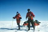 Sir Ranulph Fiennes and Dr Mike Stroud on one of their polar expeditions