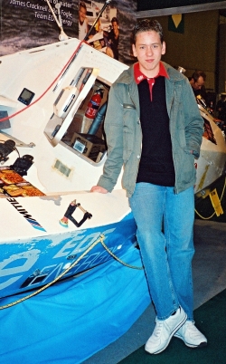 Ciaran Brown with Ben Fogle's boat 'The Spirit of EDF Energy' at the NEC in  2006