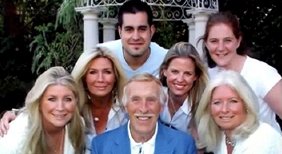 Bruce Forsyth with his son and five daughters