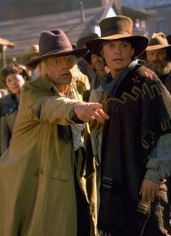Michael J. Fox & Christopher Lloyd in 'Back to the Future III' (1990)