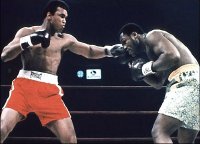 Joe Frazier fights Muhammad Ali in 1974