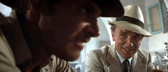 Paul Freeman and Harrison Ford in 'Raiders of the Lost Ark'