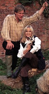 Susan George and Simon MacCorkindale in Hello! Magazine