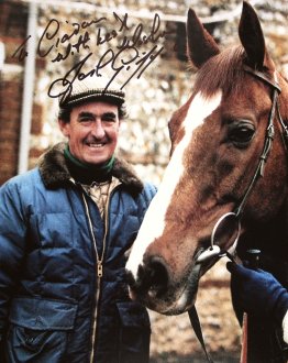 Signed photo of Josh Gifford with Aldaniti