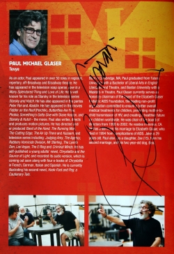 Paul Michael Glaser signed programme for 'Fiddler on the Roof'