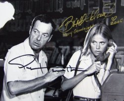 Guy Hamilton & Britt Ekland signed photograph