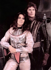 David Hasselhoff & Caroline Munro in 'Starcrash' (1978)