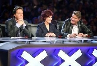 (l to r) Piers Morgan, Sharon Osbourne & David Hasselhoff - judges for 'America's Got Talent' in 2006