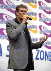 David Hasselhoff giving a talk at the Memorabilia event in Birmingham in 2012
