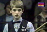 Fourteen year old Stephen Hendry played in 'Junior Pot Black' in 1983
