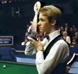 Stephen Hendry wins the 'British Open' in 1988, defeating Mike Hallett in the final at the Assembly Rooms in Derby