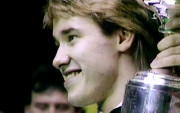 Stephen Hendry in 1990 after winning the first of his seven World Championship titles