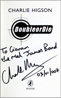 Signed title page of 'Double Or Die'