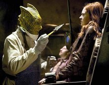 Richard Hope & Karen Gillan in the episode 'Cold Blood' from the TV series 'Doctor Who' (2012)