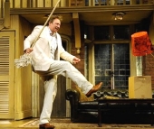 Richard Hope in 'Noises Off' at the Ambassadors Theatre in 2008