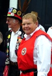 Geoffrey Hughes was made an 'Honorary Squire' of the Dartington Morris Men