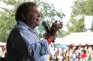 Geoffrey Hughes frequently compered the annual Fairport Copredy Convention