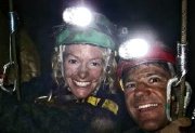 Kate Humble with Steve Backshall in 'Ultimate Caving'