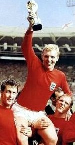 Hurst, Moore & Wilson celebrate after the World Cup final