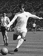 Geoff Hurst playing for England v. Argentina in 1966