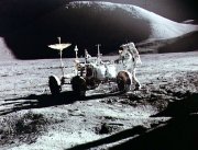 Dave Scott took this photograph of James Irwin and the Lunar Rover on  the Moon's surface