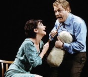 Eddie Izzard and Victoria Hamilton in 'A Day in the Death of Joe Egg'