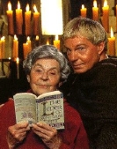 Derek Jacobi with Ellis peters, author of the Cadfael stories