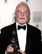 Derek Jacobi with his Olivier Award for 'Twelfth Night' (2009)