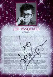 Joe Pasquale signed programme for 'Sleeping Beauty'