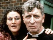 Julie T. Wallace & Tom Baker in 'The Life and Loves of a She-Devil'