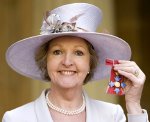 Penelope Keith with her CBE
