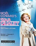 Theatre programme for 'Star Quality' signed by Penelope Keith 