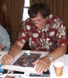 Richard Kiel signing Jeff Marshall lithograph