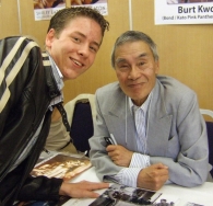 Burt Kwouk with Ciaran Brown