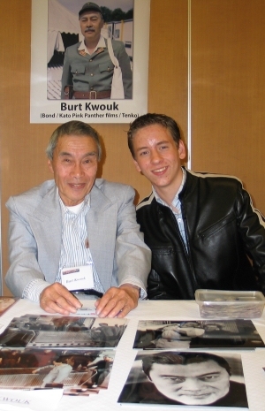 Burt Kwouk with Ciaran Brown