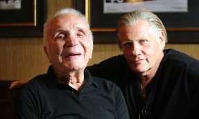 Jake LaMotta with actor William Forsythe who plays him in 'The Bronx Bull' (2012)