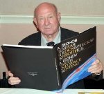 Alexei Leonov with his book 'Earth & Space Painting'