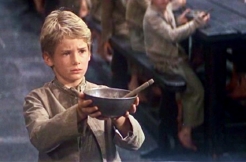 Mark Lester as Oliver Twist in the film version of 'Oliver!'