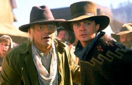 Christopher Lloyd & Michael J. Fox in 'Back to the Future: Part 3'
