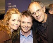 Lea Thompson, Michael J. Fox & Christopher Lloyd, stars of the 'Back to the Future' trilogy