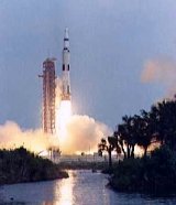 Apollo 13 lifts off from the Kennedy Space Centre