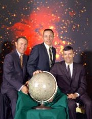 Apollo 13 astronauts Jim Lovell, Jack Swigert and Fred Haise