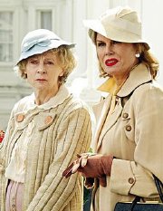Geraldine McEwan and Joanna Lumley in Agatha Christie's 'The Body in the Library'