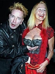 John Lydon with his wife Nora Forster