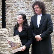 Brian May & Elena Vidal at the launch of 'A Village Lost and Found'