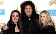 Brian May with his daughters Emily and Louisa