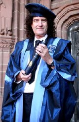 Brian May installed as Chancellor of John Moores University, Liverpool