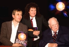 Chris Lintott, Brian May & Sir Patrick Moore, co-authors of 'Bang!'